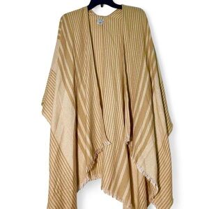 Nine West tan and cream striped shawl wrap